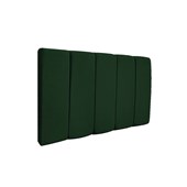 Kit Cabeceira e Calçadeira Sevilha P02 90 cm Solteiro Suede Verde - AM Decor