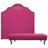 Kit Cabeceira e Calçadeira Solteiro Orlando P02 90 cm para cama Box Suede Pink - Amarena Móveis