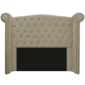 Kit Cabeceira e Calçadeira Veneza 160 cm Queen Size Linho Bege - Amarena Moveis