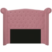 Kit Cabeceira e Calçadeira Veneza 160 cm Queen Size Suede Rosa Bebê - Amarena Moveis