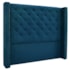 Kit Cabeceira e Recamier Egito SPZ 160cm Veludo Azul Marinho