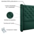 Kit Cabeceira e Recamier Egito SPZ 90cm Veludo Verde