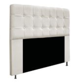 Kit Cabeceira Estofada Mel Cama Box Casal 140 cm mais Calçadeira Baú Mel com Capitonê Suede Bege para Quarto - AM Decor