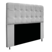Kit Cabeceira Estofada Mel Cama Box Casal 140 cm mais Calçadeira Baú Mel com Capitonê Suede Cinza para Quarto - AM Decor