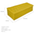 Kit Cabeceira Estofada Mel Cama Box King 195 cm mais Calçadeira Baú Mel com Capitonê Suede Amarelo para Quarto - AM Decor