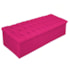 Kit Cabeceira Estofada Mel Cama Box King 195 cm mais Calçadeira Baú Mel com Capitonê Suede Pink para Quarto - AM Decor