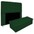 Kit Cabeceira Estofada Mel Cama Box King 195 cm mais Calçadeira Baú Mel com Capitonê Suede Verde para Quarto - AM Decor