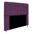 Kit Cabeceira Estofada Mel Cama Box Queen 160 cm mais Calçadeira Baú Mel com Capitonê Suede Roxo para Quarto - AM Decor