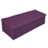 Kit Cabeceira Estofada Mel Cama Box Queen 160 cm mais Calçadeira Baú Mel com Capitonê Suede Roxo para Quarto - AM Decor