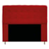 Kit Cabeceira Estofada Mel Cama Box Queen 160 cm mais Calçadeira Baú Mel com Capitonê Suede Vermelho para Quarto - AM Decor