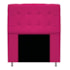 Kit Cabeceira Estofada Mel Cama Box Solteiro 90 cm mais Calçadeira Baú Mel com Capitonê Suede Pink para Quarto - AM Decor