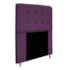 Kit Cabeceira Estofada Mel Cama Box Solteiro 90 cm mais Calçadeira Baú Mel com Capitonê Suede Roxo para Quarto - AM Decor