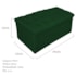 Kit Cabeceira Estofada Mel Cama Box Solteiro 90 cm mais Calçadeira Baú Mel com Capitonê Suede Verde para Quarto - AM Decor