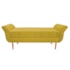 Kit Cabeceira Estofado Lady e Recamier Ari 140 cm Casal Suede Amarelo - Amarena Móveis