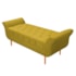 Kit Cabeceira Estofado Lady e Recamier Ari 140 cm Casal Suede Amarelo - Amarena Móveis