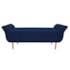 Kit Cabeceira Estofado Lady e Recamier Ari 140 cm Casal Suede Azul Marinho - Amarena Móveis