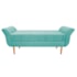 Kit Cabeceira Estofado Lady e Recamier Ari 140 cm Casal Suede Azul Tiffany - Amarena Móveis