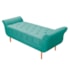 Kit Cabeceira Estofado Lady e Recamier Ari 140 cm Casal Suede Azul Tiffany - Amarena Móveis