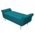 Kit Cabeceira Estofado Lady e Recamier Ari 140 cm Casal Suede Azul Turquesa - Amarena Móveis