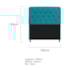Kit Cabeceira Estofado Lady e Recamier Ari 140 cm Casal Suede Azul Turquesa - Amarena Móveis