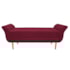 Kit Cabeceira Estofado Lady e Recamier Ari 140 cm Casal Suede Bordô - Amarena Móveis
