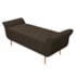 Kit Cabeceira Estofado Lady e Recamier Ari 140 cm Casal Suede Marrom - Amarena Móveis