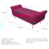 Kit Cabeceira Estofado Lady e Recamier Ari 140 cm Casal Suede Pink - Amarena Móveis