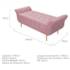Kit Cabeceira Estofado Lady e Recamier Ari 140 cm Casal Suede Rosa Bebê - Amarena Móveis