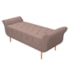 Kit Cabeceira Estofado Lady e Recamier Ari 140 cm Casal Suede Rosê - Amarena Móveis