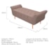 Kit Cabeceira Estofado Lady e Recamier Ari 140 cm Casal Suede Rosê - Amarena Móveis