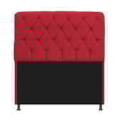 Kit Cabeceira Estofado Lady e Recamier Ari 140 cm Casal Suede Vermelho - Amarena Móveis