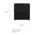 Kit Cabeceira Estofado Lady e Recamier Ari 160 cm Queen Size Corano Preto - Amarena Móveis