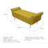 Kit Cabeceira Estofado Lady e Recamier Ari 160 cm Queen Size Suede Amarelo - Amarena Móveis