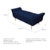 Kit Cabeceira Estofado Lady e Recamier Ari 160 cm Queen Size Suede Azul Marinho - Amarena Móveis