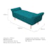 Kit Cabeceira Estofado Lady e Recamier Ari 160 cm Queen Size Suede Azul Turquesa - Amarena Móveis
