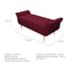 Kit Cabeceira Estofado Lady e Recamier Ari 160 cm Queen Size Suede Bordô - Amarena Móveis