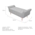 Kit Cabeceira Estofado Lady e Recamier Ari 160 cm Queen Size Suede Branco - Amarena Móveis