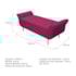 Kit Cabeceira Estofado Lady e Recamier Ari 160 cm Queen Size Suede Pink - Amarena Móveis