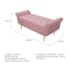 Kit Cabeceira Estofado Lady e Recamier Ari 160 cm Queen Size Suede Rosa Bebê - Amarena Móveis