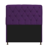 Kit Cabeceira Estofado Lady e Recamier Ari 160 cm Queen Size Suede Roxo - Amarena Móveis