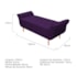 Kit Cabeceira Estofado Lady e Recamier Ari 160 cm Queen Size Suede Roxo - Amarena Móveis