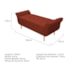 Kit Cabeceira Estofado Lady e Recamier Ari 160 cm Queen Size Suede Terracota - Amarena Móveis