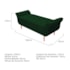 Kit Cabeceira Estofado Lady e Recamier Ari 160 cm Queen Size Suede Verde - Amarena Móveis