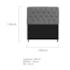 Kit Cabeceira Estofado Lady e Recamier Ari 195 cm King Size Corano Cinza - Amarena Móveis