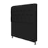 Kit Cabeceira Estofado Lady e Recamier Ari 195 cm King Size Corano Preto - Amarena Móveis