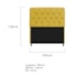 Kit Cabeceira Estofado Lady e Recamier Ari 195 cm King Size Suede Amarelo - Amarena Móveis