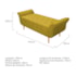 Kit Cabeceira Estofado Lady e Recamier Ari 195 cm King Size Suede Amarelo - Amarena Móveis