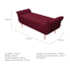 Kit Cabeceira Estofado Lady e Recamier Ari 195 cm King Size Suede Bordô - Amarena Móveis