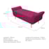 Kit Cabeceira Estofado Lady e Recamier Ari 195 cm King Size Suede Pink - Amarena Móveis