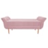 Kit Cabeceira Estofado Lady e Recamier Ari 195 cm King Size Suede Rosa Bebê - Amarena Móveis